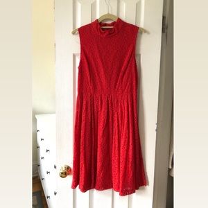Anthropologie • Rare • Eyelet Mock Neck Dress